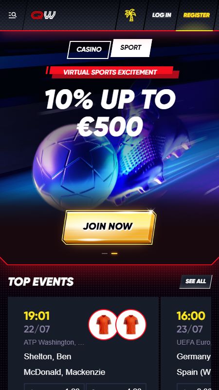 bookmaker quickwin homepage