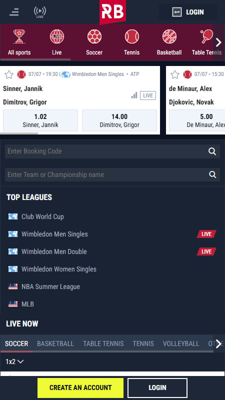 Rabona Bookmaker sports betting