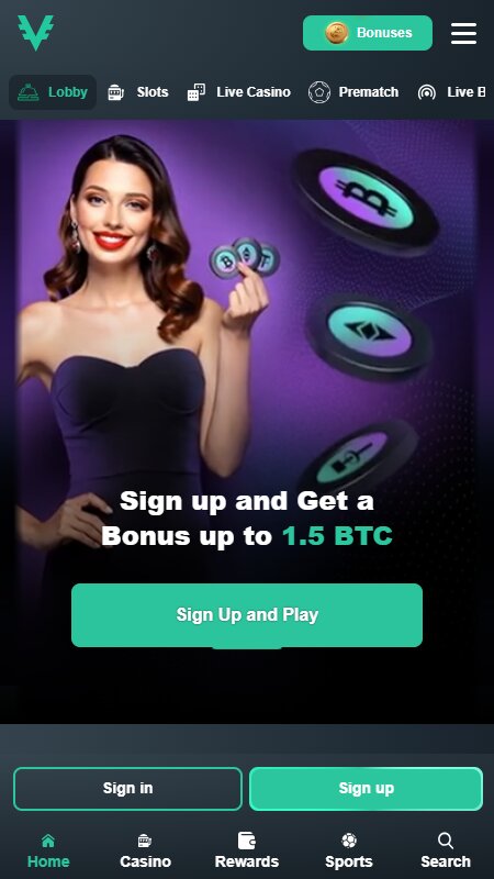 Vave main page