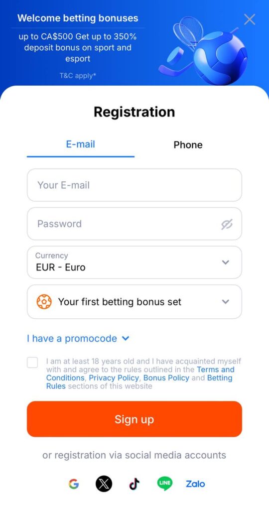 Vulkanbet Registration