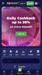 Zotabet Main Page