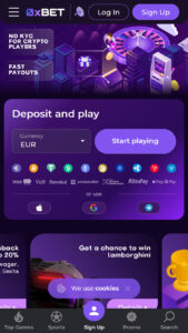 0xbet homepage