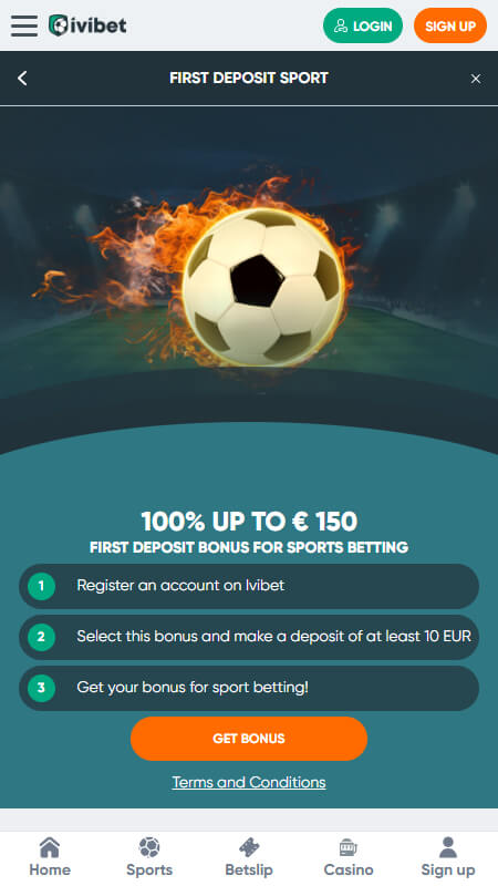 Ivibet Bookmaker Welcome Bonus
