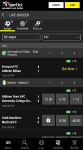 Live Betting Starbet