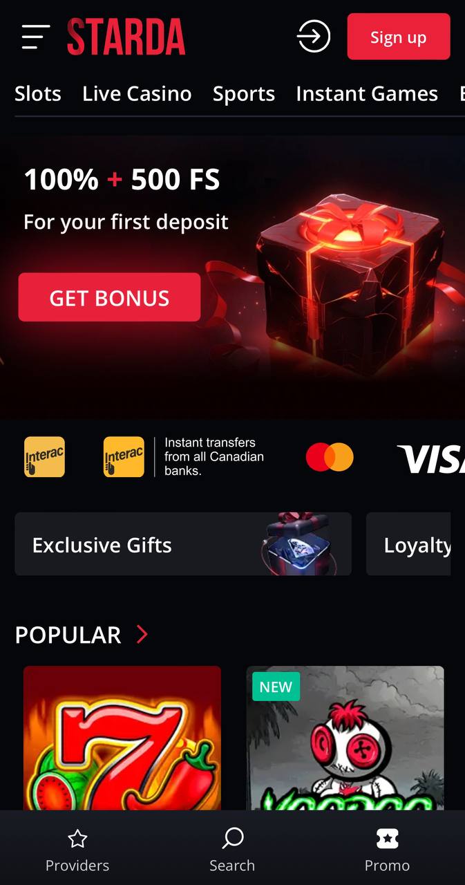 Starda Main Page