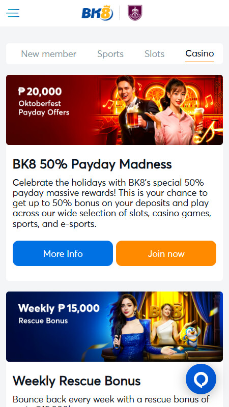 BK8 casino promotions