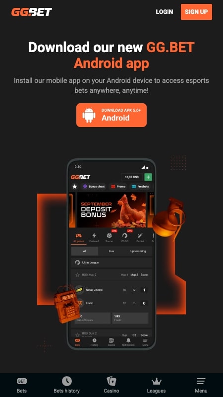 GGBet mobile application