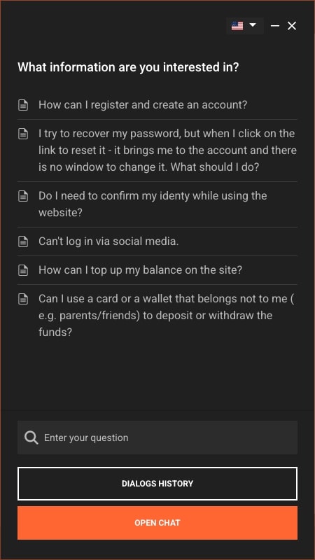 Help center on GGBet