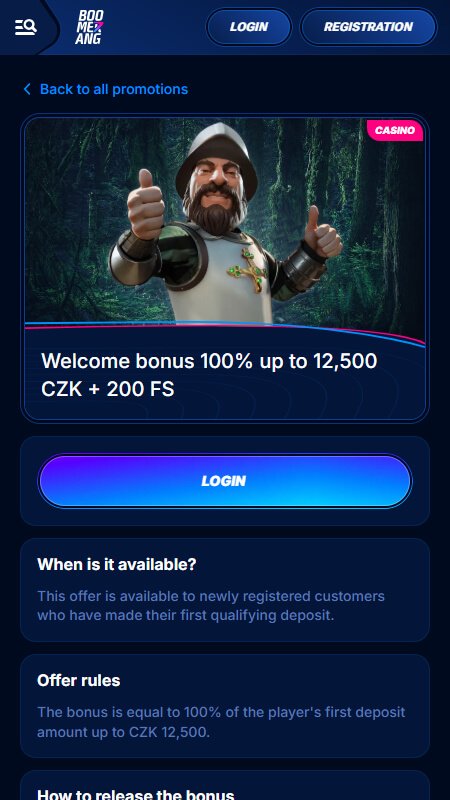 Boomerang bet casino welcome bonus Czech Republic
