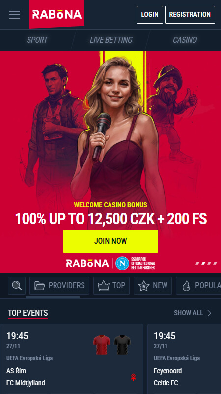 Rabona casino main page Czech Republic