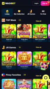 Popular tables games and slots at Wagibet