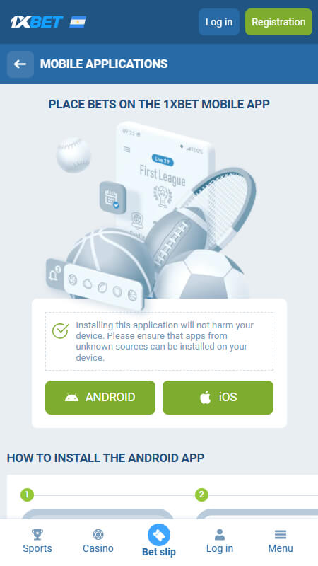 1xbet mobile apps Argentina
