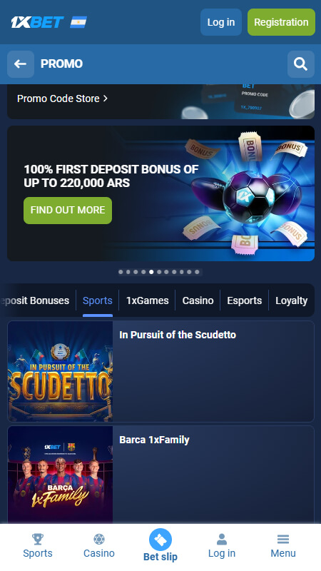 1xbet bookmaker bonuses and promotions Argentina