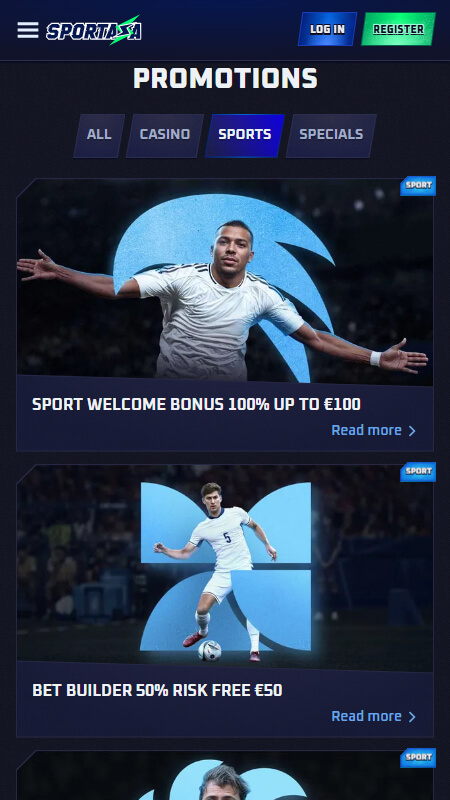 Sportaza bookmaker bonuses