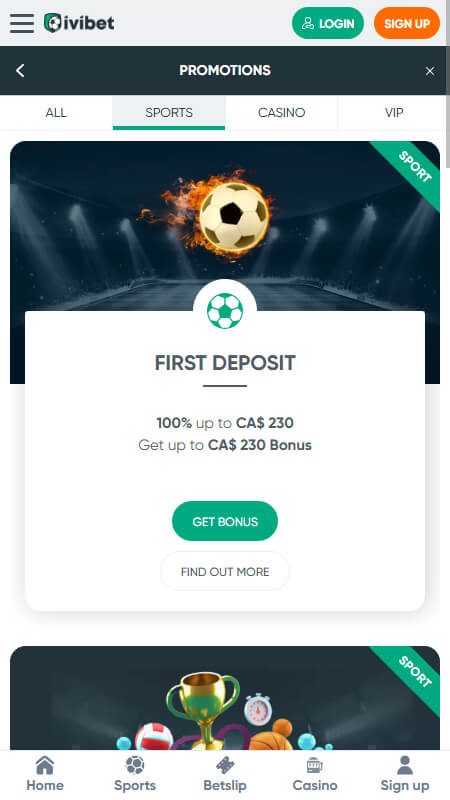 Ivibet bookmaker bonuses Canada