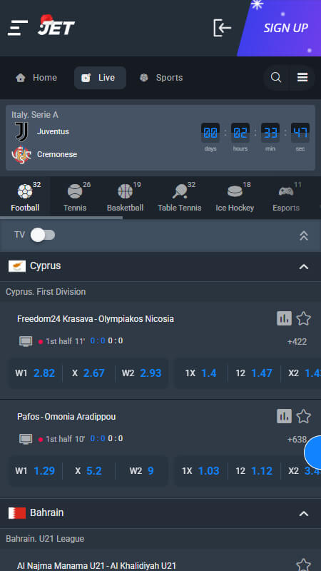 Jet bookmaker live betting