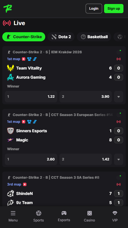 Rivalrly live betting