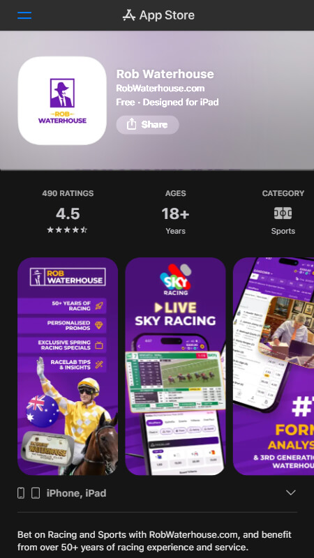 Rob Waterhouse iOS app