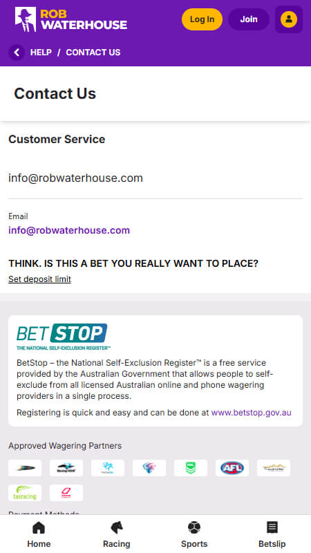 Rob Waterhouse help center