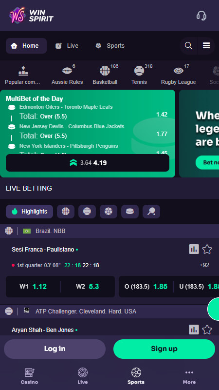 Winspirit sports betting