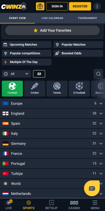 Cwinz sports betting