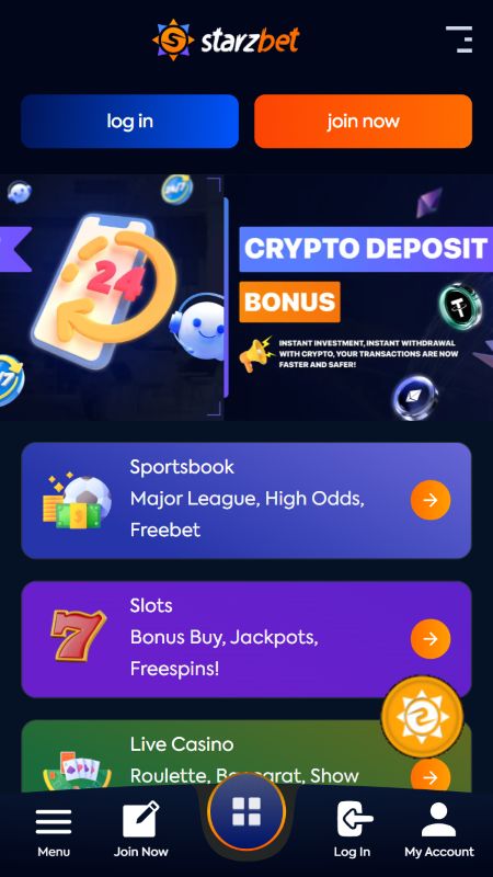 Starzbet bookmaker homepage