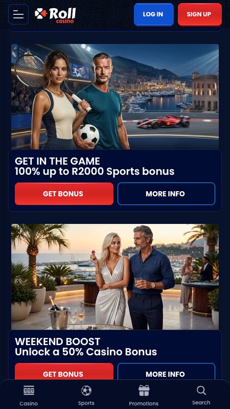 Roll Casino bonuses and promotions