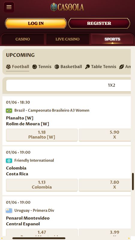 Sportsbetting at Casoola