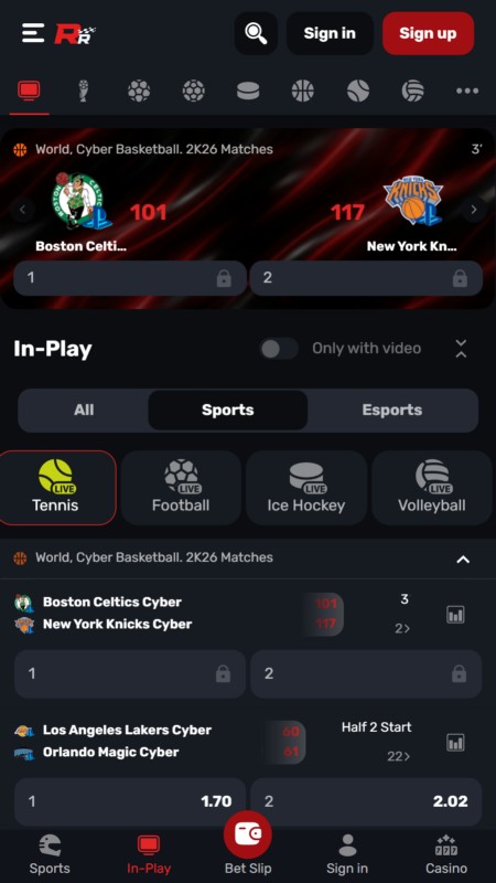 Redracer live betting