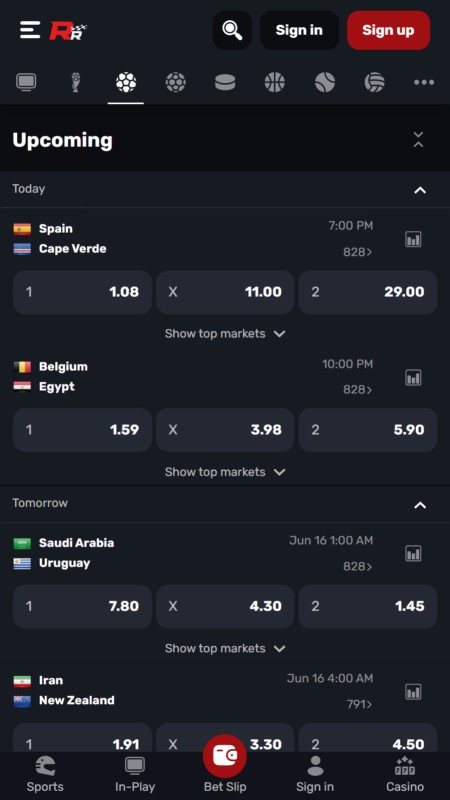 Redracer sport betting