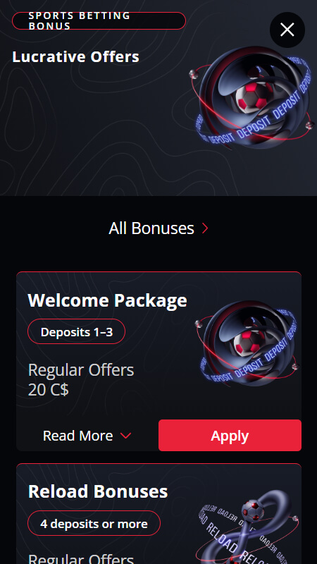 Starda bookmaker bonuses Canada