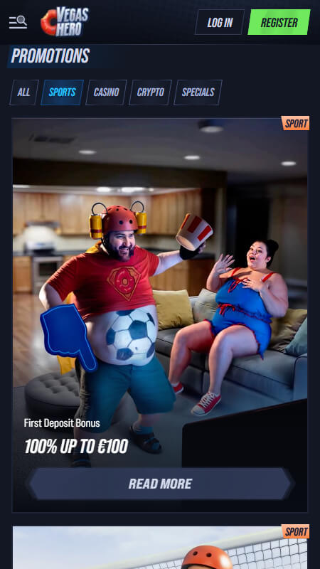 VegasHero sports promotions
