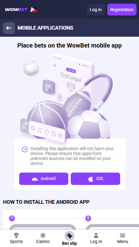 WowBet mobile apps Philippines
