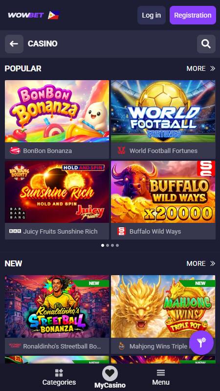 WowBet casino slot games Philippines